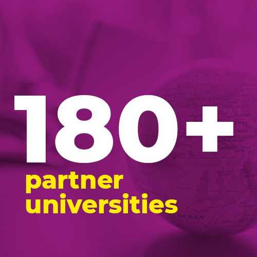 180+ partner universities