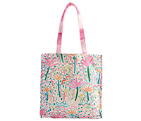 NEXT tote bag with a flower pattern in pink, orange and green