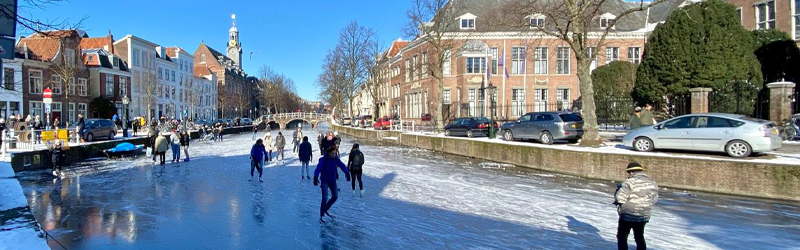 February 2021: Ice skating @ The Rapenburg