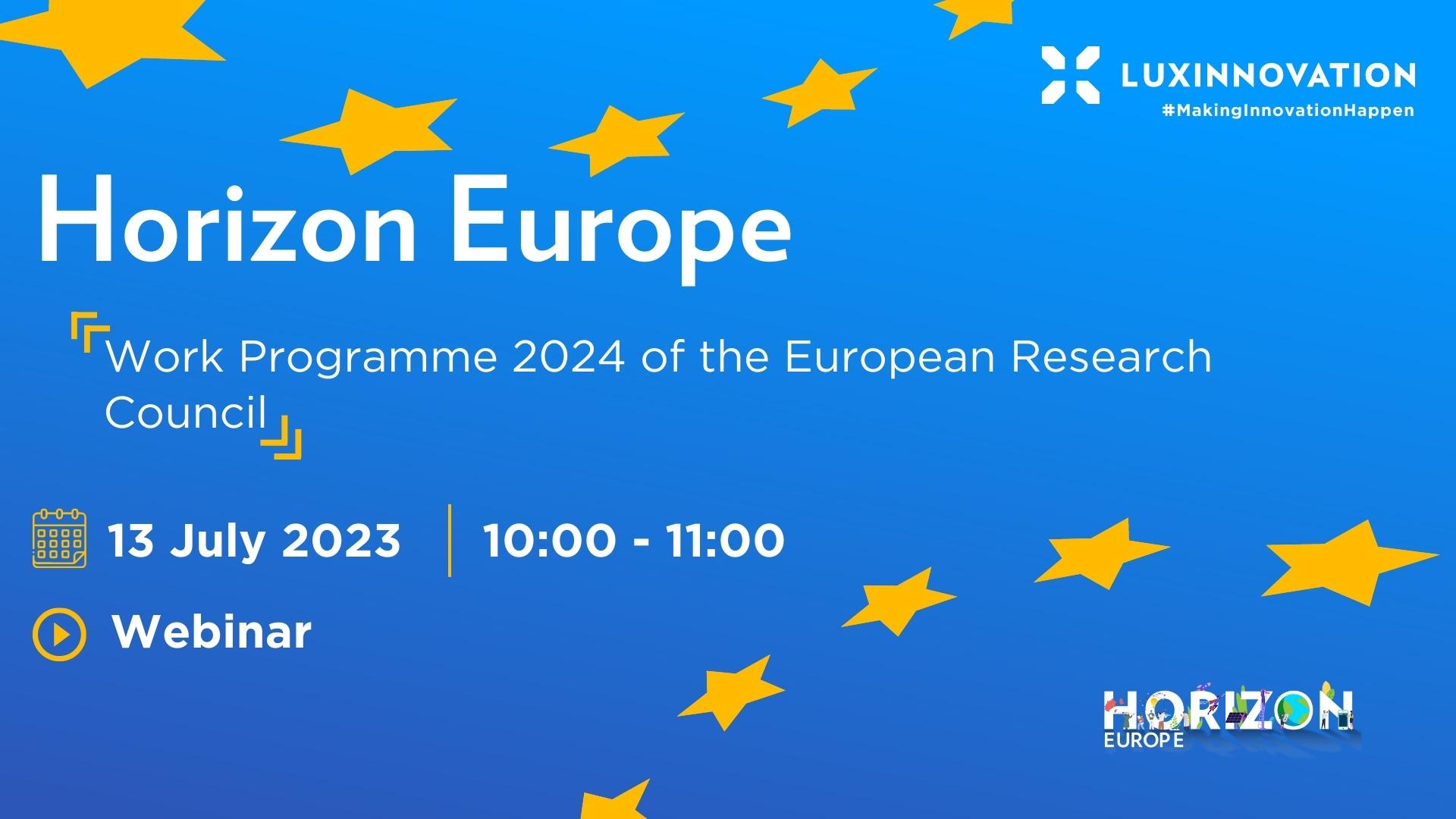 Invitation I 13 July 2023 I Work Programme 2024 of the European