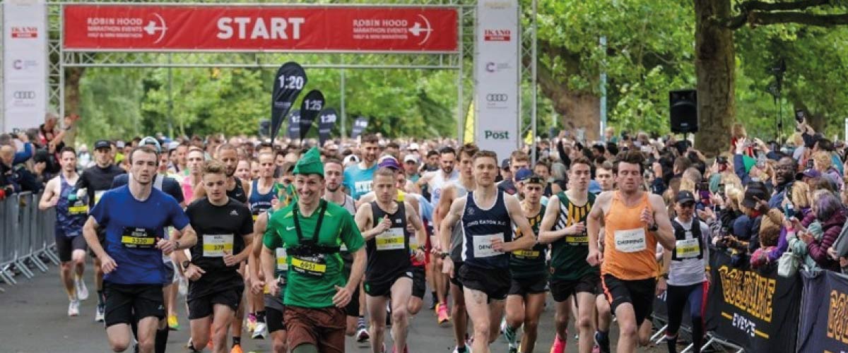 Runners at the Robin Hood Half Marathon