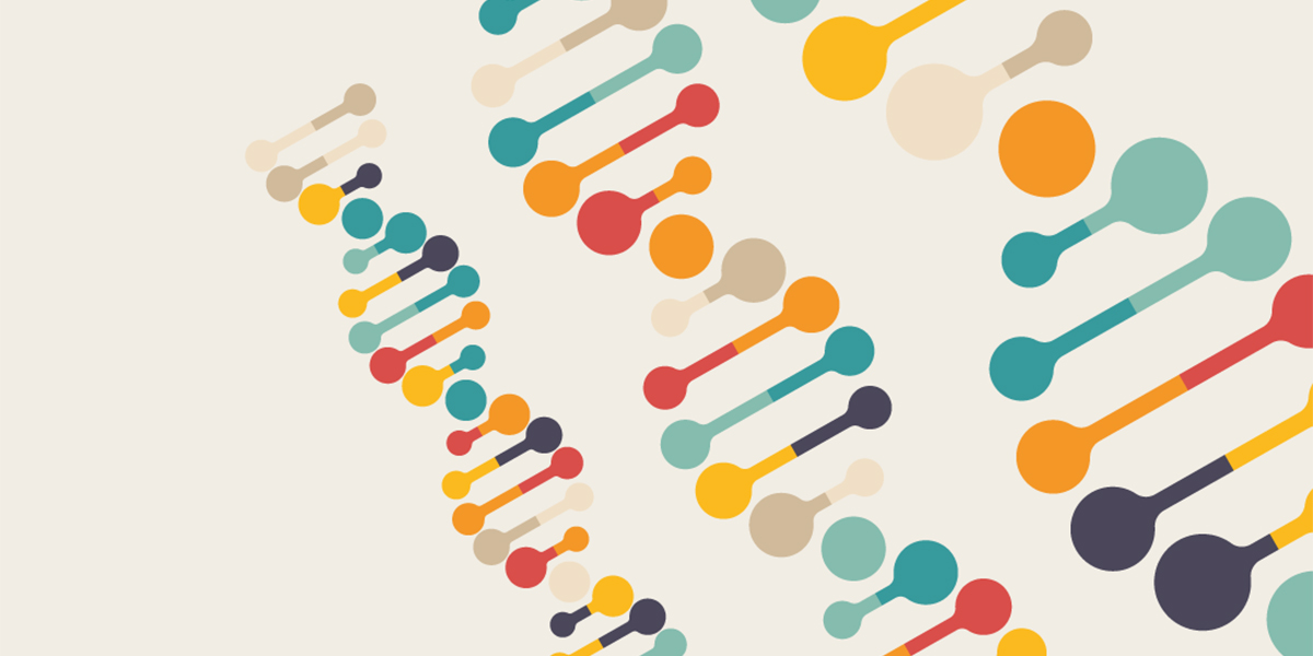 DNA on a cream background
